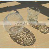 Cheap Glass Hurricane Candle Holders Hand Blown Cut Glass Candle Holders