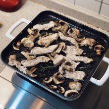 OEM Wholesale Cheap Price Health Cooking at Home Metal Cast Iron Classic Grill Pan for Family Steak Cast Iron Griddle Pan thumbnail-5