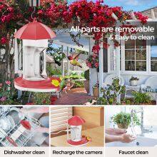 Outdoor Electronic Bird Feeder Cam Hanging Smart Humming Camera 2.4G-WIFI 3MP Hummingbird Feeder With Camera AI Identifies Bird thumbnail-5
