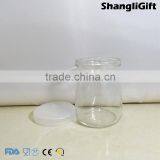 Small Glass Jar 100ml For Pudding/Yogurt With Plastic Cap/Cork thumbnail-2