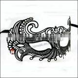 Luxury Elegant Besouro Silver Metal Laser Cut Mask With Rhinestones Crystal thumbnail-3