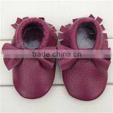 2015 100% Genuine Butter Soft Leather Baby Shoes Baby Moccasins for Promotion thumbnail-3