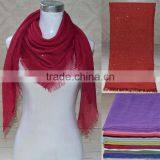 New Design Ladies Fashion Tassel Cotton Glitter Muslim Hijab Square Scarf Quality Choice thumbnail-1
