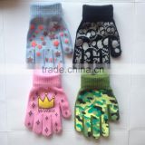 Knit Acrylic Kids magic funny Gloves Gripper Gloves 6''