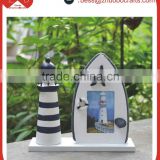 Mediterranean style lighthouse wooden funny photo frame design for baby