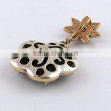 White CZ Green Onyx Red Onyx Pendant, Silver Jewellery India, 925 Silver Jewellery thumbnail-5