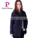 2016 Spring New Design Long Slim Fit Women Lapel Parka