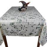 100% Polyester Popular Olive Printing Cheap Table Cloth