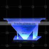 YZ-0076 Clear Acrylic Podium Night Bar Table With LED Light, Night Bar DJ Facade thumbnail-3