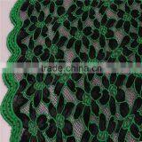 Fluorescent Green Fancy French Chantilly Lace Fabric thumbnail-2