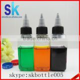 ISO8317 50ml nicotine liquid square plastic bottle with twist off cap