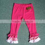 2015 New Style Boutique Solid Aqua Triple Ruffles Girl Shorts MS0101 thumbnail-5