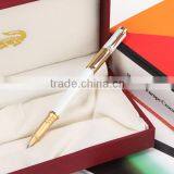 Milky color Crocodile gold plating thin fountain pen for gift