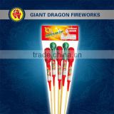 Double Bullet Rocket Fireworks with Color Pearls and Crackling