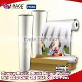Glossy Photo Blank Paper Rolling For 260 Gsm 36 Inch X100 Feet