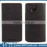 Cheapest Wood Skin Flip Leather Case for HTC One M8, for HTC One M8 Leather Case thumbnail-1