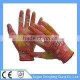 China Manufacutre CE Transparent Nitrile Coated Machine Knitted Seamless Garden Work Gloves For Sale thumbnail-2
