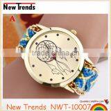 Best Selling Knitted DIY Wrist Bracelet Watch With Multi-color Cord thumbnail-1