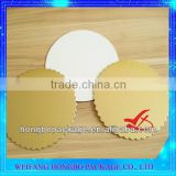 Glossy paperboard gold cake pads