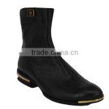 Boots on Sale Black Boots Puppy Heel Leather Ankle Boots thumbnail-2
