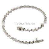 Diamond Bracelet in White Gold, Gold Bracelets for Girls, Diamond Tennis Bracelets thumbnail-1