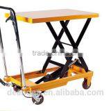 Small Single Scissor Platform Scissor Lift Truck thumbnail-2