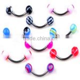 2015 new arrival popular Anodized Labrets jewelry with Ball body lip piercing jewelry