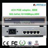 4CH POE Adaptor, Mega,IEEE 802.3af/at,10/100Mbps,65W(SPOE 04)