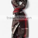 2016 Latest Fine Cheap Unique Checkered Pattern Cotton Scarf Unisex thumbnail-4