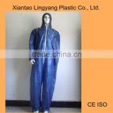 XianTao Dark Blue Disposable Polypropylene Coverall With Hood