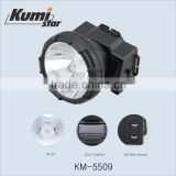 powerful plastic solar rechargeable led headlamp KM-5509