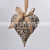 2016 heart design christmas decorations woven wicker heart