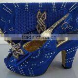 10 cm High Heels Hot Sale African Women's Shoes and Bag of Set Unit 4 Different Colors