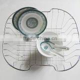 Kitchen Dish Drainer, Sink Basket, Bisque Wire Basket
