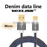 Voxlink Fast Charging 5V 2a Denim Gold Plated 1m USB Type c Charger Cable for Macbook thumbnail-1