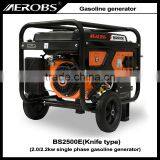 Knife Type BS2500E 2.0 2.2kw Electric Start Single Phase Gasoline Generator thumbnail-3