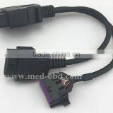 OBD2 Splitter Y Cable, Assembled J1962 Male to 2 J1962 Female, 1ft thumbnail-2