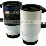 11oz Silver White Blank Ceramic Coated Mug thumbnail-3