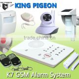 Quad-band gsm module Wireless GSM home burglarproof alarm systems FOR Shop ip alarm system K7