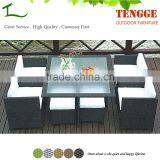 YH-5121 Outdoor Furniture Rattan Space-saving Dining Table and Chair Set thumbnail-1