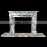 Exhibition Room Decoration White Marble Fireplace Mantel thumbnail-1