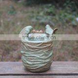 Attractive Garden Birds Nestle Shape Decorative Ceramic Planter thumbnail-2