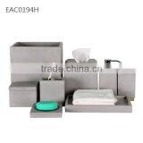Wholesale 5pcs of Ceramic Cream Marble Bathroom Accessory Set thumbnail-1