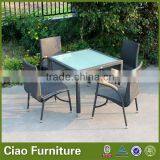 Garden Rattan Dinner Table Set 4 Chairs thumbnail-1
