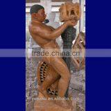 Hand Carved African Style Marble Stone Life Size Man Statue thumbnail-4