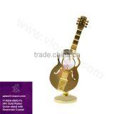 24K Gold Plated Decorative Crystal Guitar Stand for Home Decoration thumbnail-1