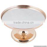 Gold Plated Glass Top Fancy Cake Stand thumbnail-1
