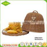 Wholesale Eco - Friendly Handmade Durable Brown Wicker Bread Fruit Basket With Cover thumbnail-1