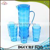 NBRSC Set of 5 Pcs Plastic ps Cold Water Jug Drinking Water Kettle Tea Pot Water Jug With Cups thumbnail-1