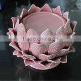 Decorative Porcelain Candle Holder With Lotus Shape thumbnail-1
